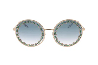 Chopard Round Frame Sunglasses In 0300