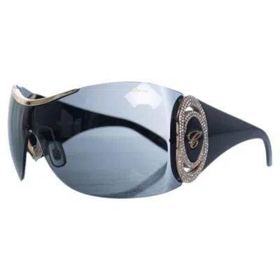 Pre-owned Chopard , Sch 748s Crystal Shield Sunglasses In Gray
