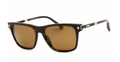 Pre-owned Chopard Sch312 722p 55 Shiny Dark Havana/brown Lens Sunglasses