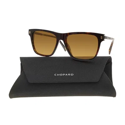 Pre-owned Chopard Sch312 722p Sunglasses Carbon Fiber Temples Havana/gold Polarized Lens In Brown