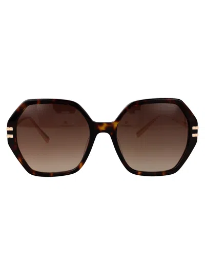 Chopard Sch370m Sunglasses In Brown