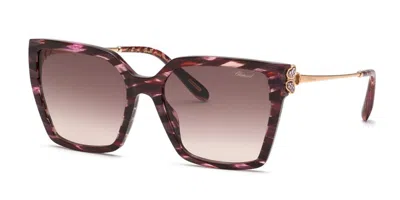 Chopard Sch371s 01g2 Women's Sunglasses Burgundy Size 56