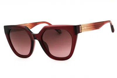 Chopard Sch377m Cat Eye Acetate Sunglasses In Burgundy