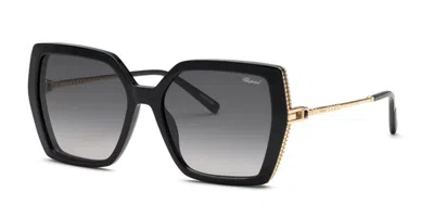 Chopard Sch404s 0700 Occhiali Da Sole Neri Per Donna