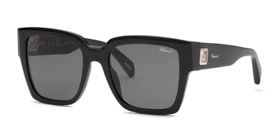 Chopard Sch406 0700 Men's Sunglasses  Size 55 In Black