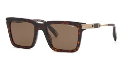 Chopard Sch411 Polarized 909p Men's Sunglasses  Size 54 In Brown