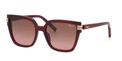 Chopard Sch432s 0848 Men's Sunglasses  Size 55 In Burgundy