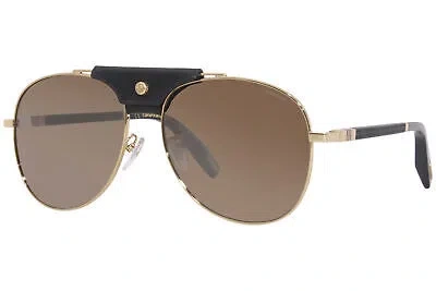 Pre-owned Chopard Schf22 300z Sunglasses Men's Gold-black/brown Mirror Polarized 59mm