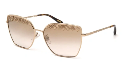 Pre-owned Chopard Schf76s 594g 59 Sunglasses Shiny Gold Frame Smoke Gradient Lenses In Gray