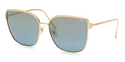 Chopard Schg67m 300g Women's Sunglasses Gold Size 63 In Green