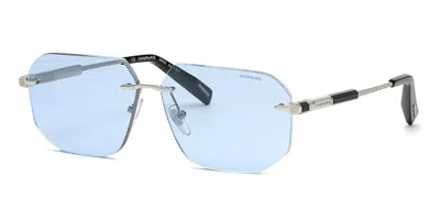 Chopard Schg80 579f Men's Sunglasses Silver Size 60