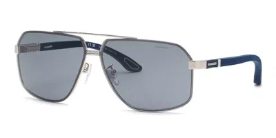 Chopard Schg89 0579 Men's Sunglasses Silver Size 66 In Gray