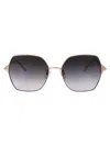 Chopard Grey Gradient Square Ladies Sunglasses Schf99g 08fc 56 In 0300 Gold