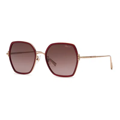 Chopard Square-frame Sunglasses In Red