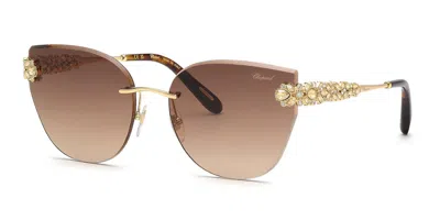 Chopard Schl05s 300k Women's Sunglasses Gold Size 59
