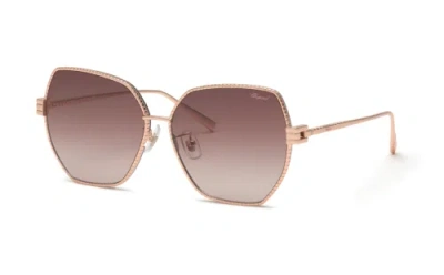 Pre-owned Chopard Schl28m 08fc Oro Ramato Lucido 59/15/135 Women's Sunglasses