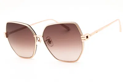 Chopard Schl28m Oversized Metal Sunglasses In Pink
