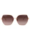Chopard Oro Ramato Lucido Titanium Sunglasses In Gold