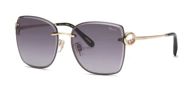 Chopard Schl29s 0300 Men's Sunglasses Gold Size 58 In Blue