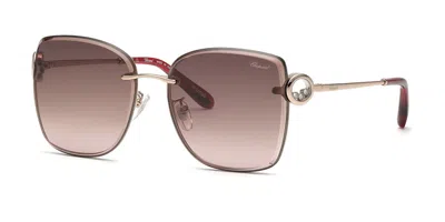 Chopard Schl29s 0a39 Men's Sunglasses Gold Size 58 In Pink