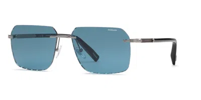 Chopard Schl75 509b Men's Sunglasses Silver Size 63