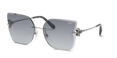 Chopard Schl91s 0509 Men's Sunglasses Silver Size 62