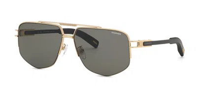 Chopard Schm12 0300 Men's Sunglasses Gold Size 62 In Black