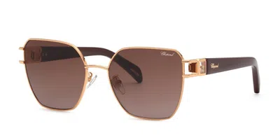 Chopard Schm22s 8fcy Men's Sunglasses  Size 57 In Yellow