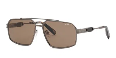 Chopard Schm42 Polarized Ubkp Men's Sunglasses  Size 61 In Brown
