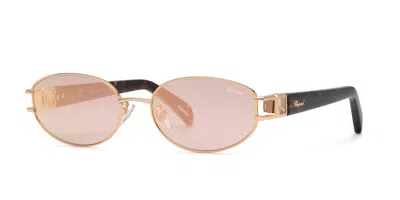 Chopard Schm59s 8fcg Men's Sunglasses Gold Size 59 In Pink