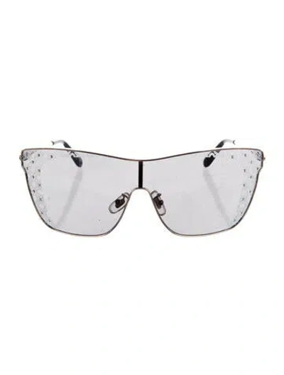 Pre-owned Chopard Shield Clear Sunglasses In Black/gold