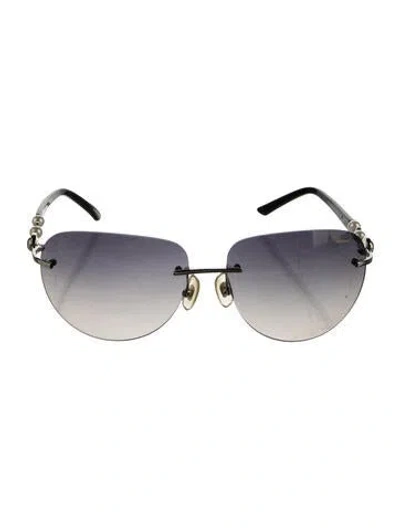 Pre-owned Chopard Shield Gradient Sunglasses In Blue