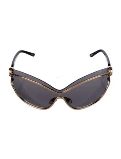 Pre-owned Chopard Shield Mirrored Sunglasses In Black