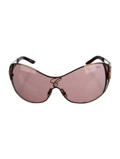 Pre-owned Chopard Shield Tinted Sunglasses In Brown