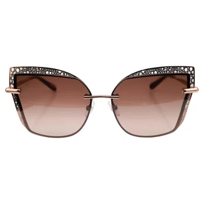 Pre-owned Chopard Shiny Copper Gold Brown Gradient Rimless Frame Sunglasses 95221-0419