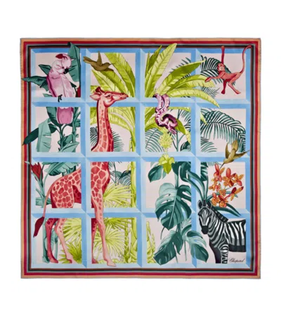 Chopard Silk Animal World Scarf In Neutral