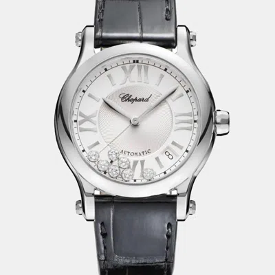 Pre-owned Chopard Silver Stainless Steel Happy Sport 278559 Automatic Women's Wristwatch 36 Mm