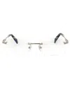 Chopard Sleek Rectangular Metal Eyeglasses For Men In Gray