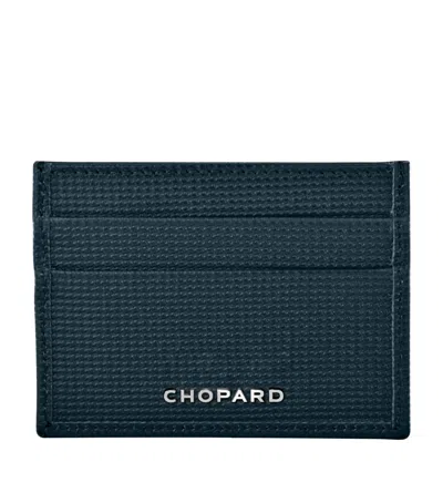 Chopard Small Leather Classic Card Holder In Blue