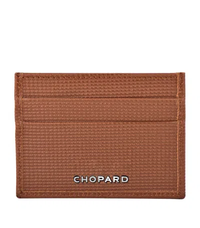 Chopard Small Leather Classic Card Holder In Brown