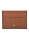 Chopard Small Leather Classic Card Holder In Brown
