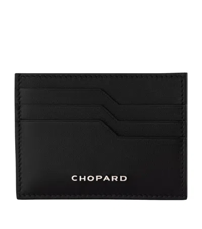 Chopard Small Leather Heritage Card Holder In Black