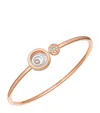 Chopard Small Rose Gold And Diamond Happy Spirit Bangle In Gold