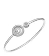 Chopard Small White Gold And Diamond Happy Spirit Bangle In Gold
