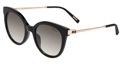 Chopard Smoke Gradient Cat Eye Ladies Sunglasses Sch405s 0700 52 In ["black"]