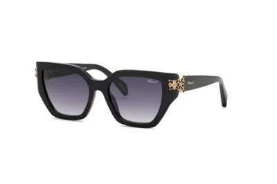 Chopard Smoke Gradient Cat Eye Ladies Sunglasses Sch418s 700n 54 In ["black"]