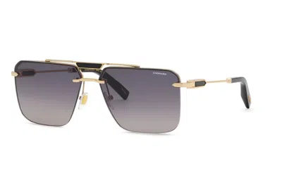 Chopard Smoke Gradient Navigator Men's Sunglasses Schm11 0300 63 In ["pink","gold Tone","rose Gold Tone"]
