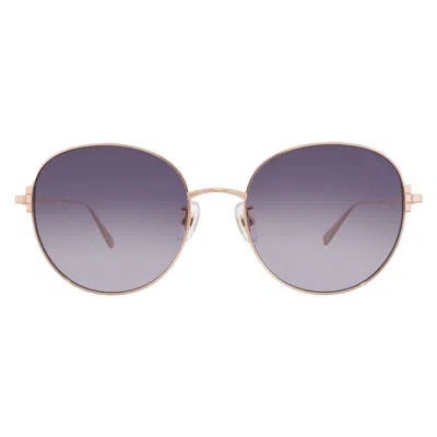 Chopard Smoke Gradient Round Ladies Sunglasses Schl03m 0300 57 In Gold