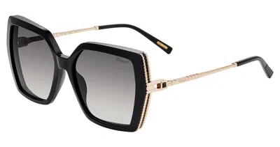 Chopard Smoke Gradient Square Ladies Sunglasses Sch404s 0700 56 In ["black"]