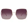 Chopard Smoke Gradient Square Ladies Sunglasses Schg30m 0300 63 In Purple